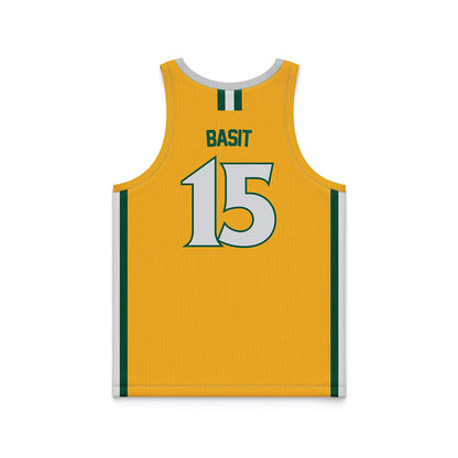 William & Mary - NCAA Women's Basketball : Amelia Basit - Gold Basketball Jersey-1