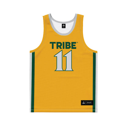 William & Mary - NCAA Women's Basketball : Aislinn Gibson - Gold Basketball Jersey-0