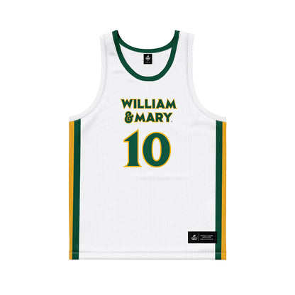 William & Mary - NCAA Women's Basketball : Marley Long - White Basketball Jersey-0