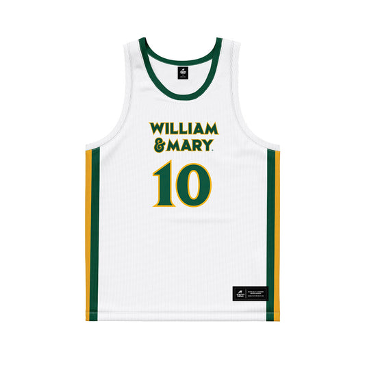 William & Mary - NCAA Women's Basketball : Marley Long - White Basketball Jersey-0