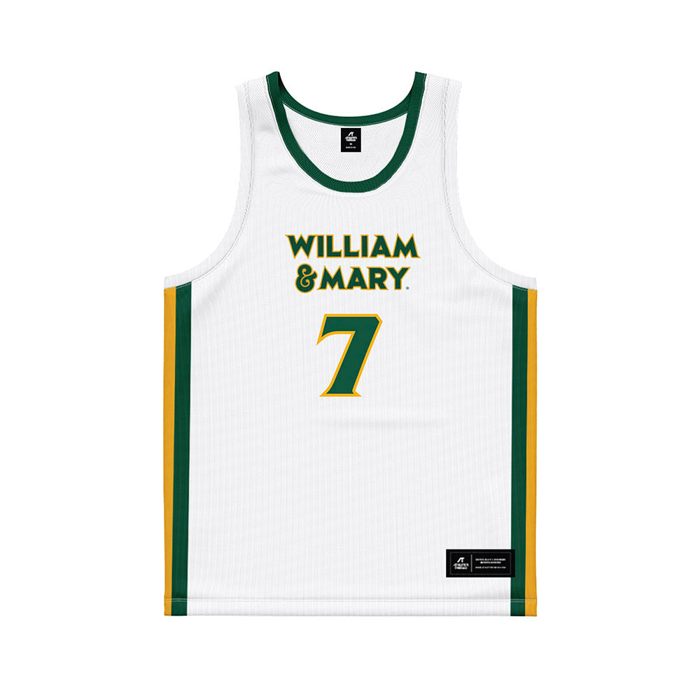 William & Mary - NCAA Women's Basketball : Dynasti Pierce - White Basketball Jersey-0
