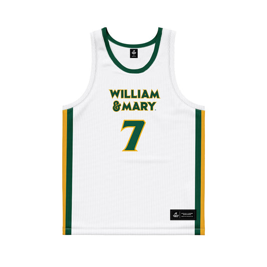 William & Mary - NCAA Women's Basketball : Dynasti Pierce - White Basketball Jersey-0