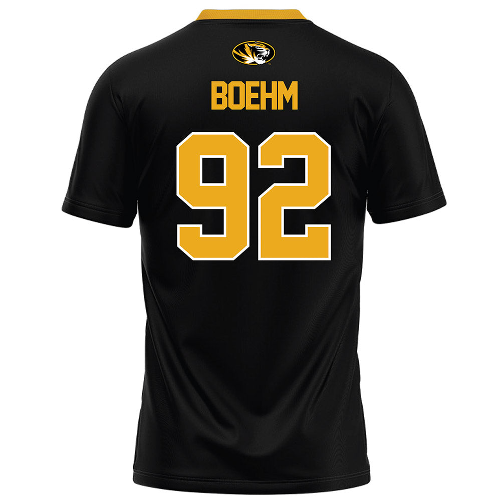 Missouri - NCAA Football : Brody Boehm - Black Football Jersey