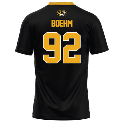 Missouri - NCAA Football : Brody Boehm - Black Football Jersey