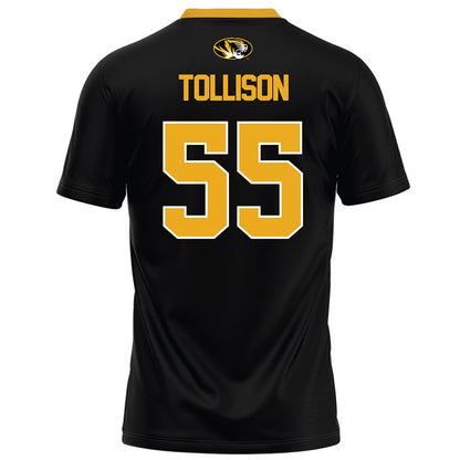 Missouri - NCAA Football : Connor Tollison - Black Football Jersey