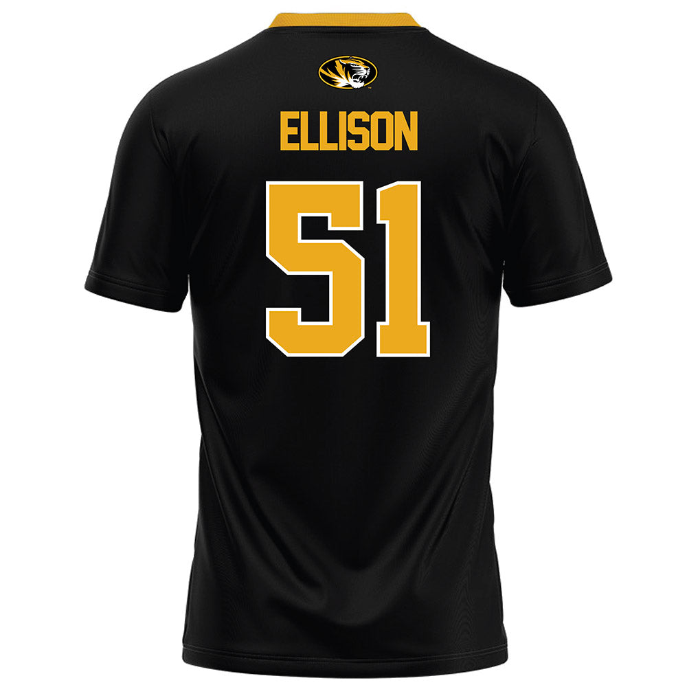 Missouri - NCAA Football : Tyson Ellison - Black Football Jersey