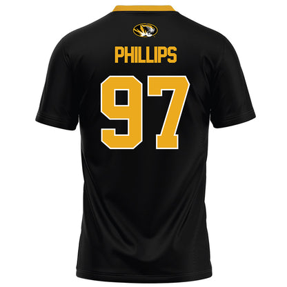 Missouri - NCAA Football : Orion Phillips - Black Football Jersey