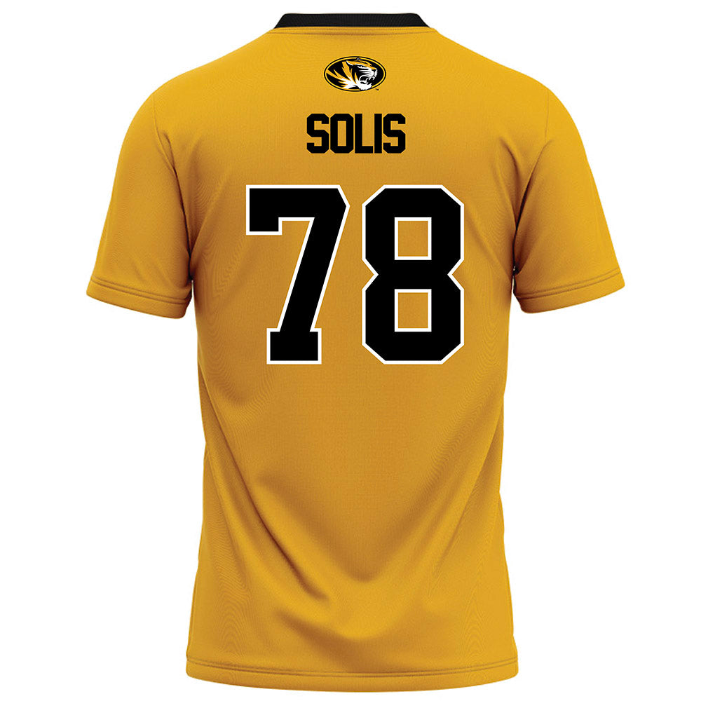 Missouri - NCAA Football : Brandon Solis - Gold Football Jersey