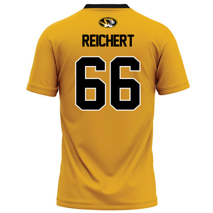 Missouri - NCAA Football : Logan Reichert - Gold Football Jersey