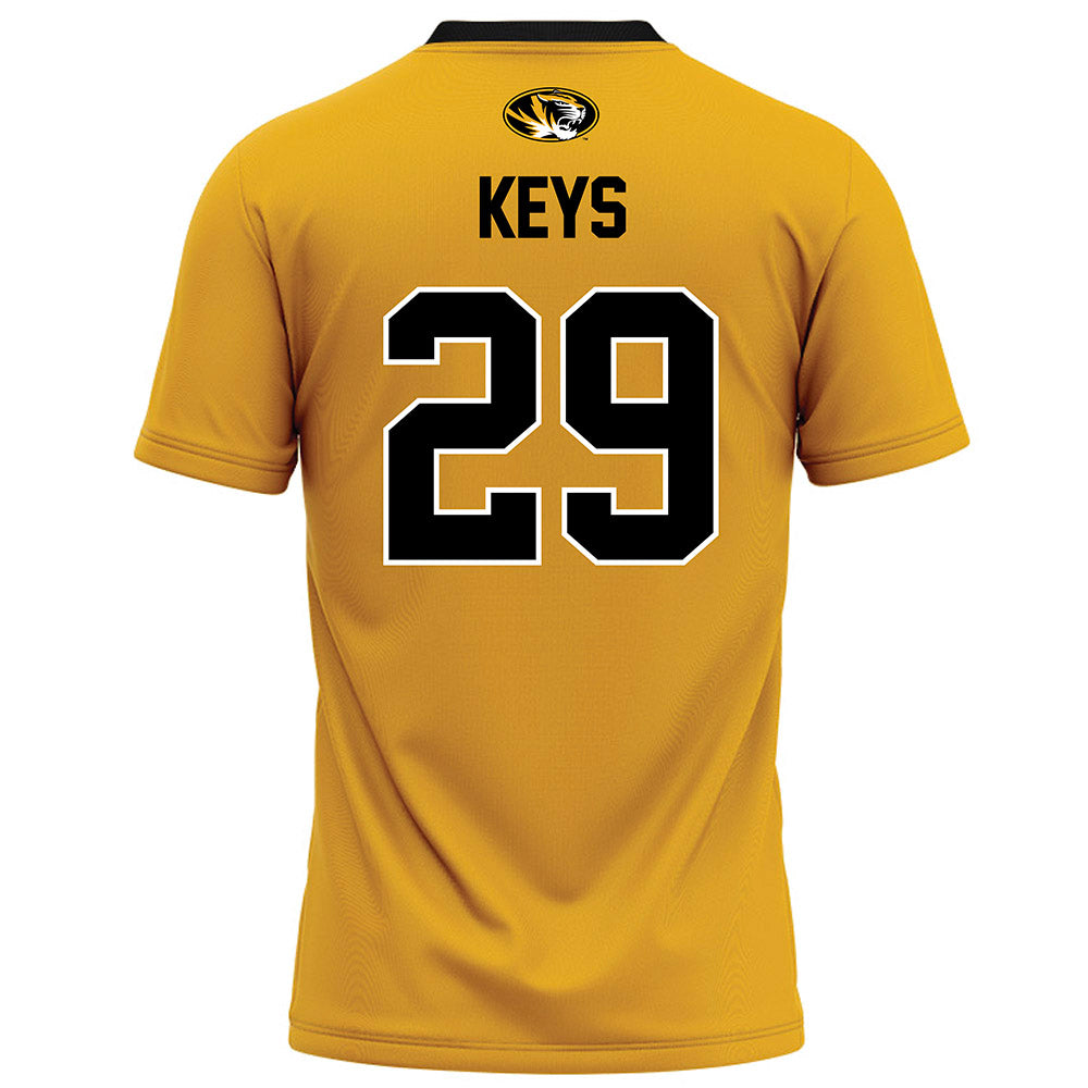 Missouri - NCAA Football : Cameron Keys - Gold Football Jersey