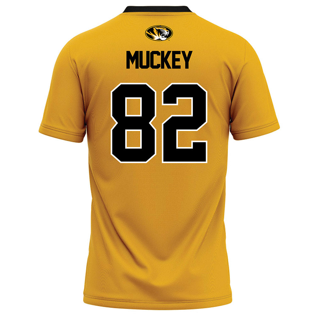 Missouri - NCAA Football : Logan Muckey - Gold Football Jersey