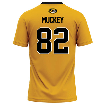 Missouri - NCAA Football : Logan Muckey - Gold Football Jersey