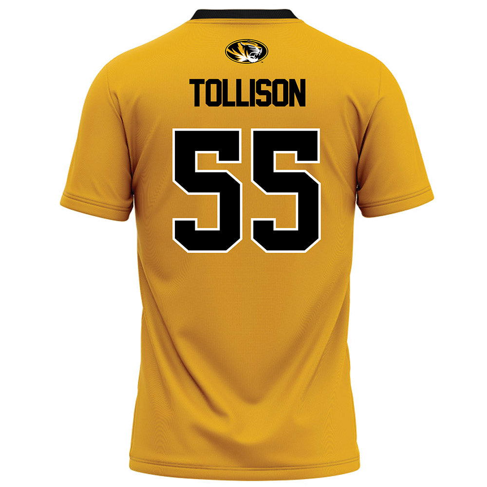 Missouri - NCAA Football : Connor Tollison - Gold Football Jersey