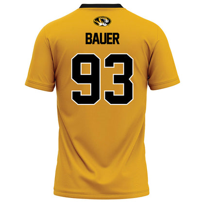 Missouri - NCAA Football : Luke Bauer - Gold Football Jersey