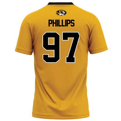 Missouri - NCAA Football : Orion Phillips - Gold Football Jersey