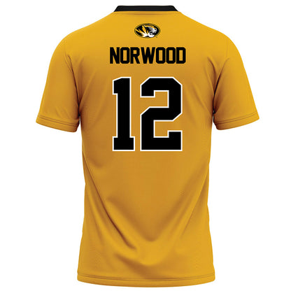 Missouri - NCAA Football : Dreyden Norwood - Gold Football Jersey