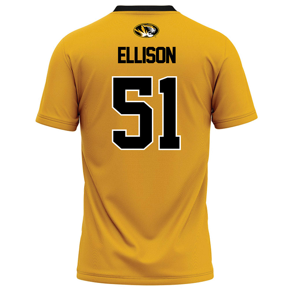 Missouri - NCAA Football : Tyson Ellison - Gold Football Jersey