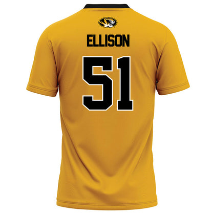 Missouri - NCAA Football : Tyson Ellison - Gold Football Jersey