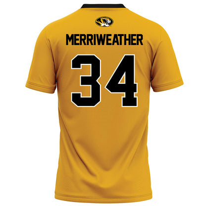 Missouri - NCAA Football : Ricardo Merriweather - Gold Football Jersey