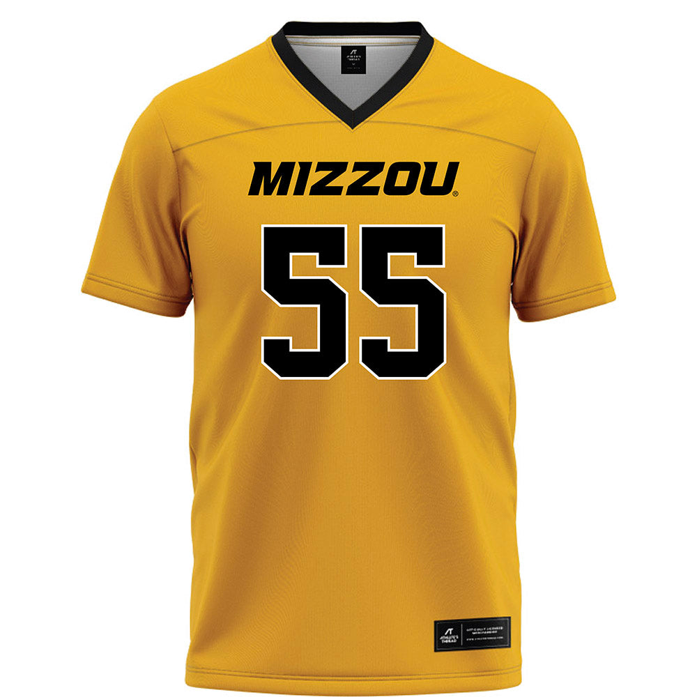 Missouri - NCAA Football : Connor Tollison - Gold Football Jersey