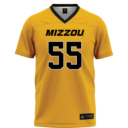 Missouri - NCAA Football : Connor Tollison - Gold Football Jersey