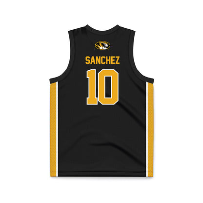 Missouri - NCAA Men's Basketball : Jeremy Sanchez - Black Basketball Jersey-1