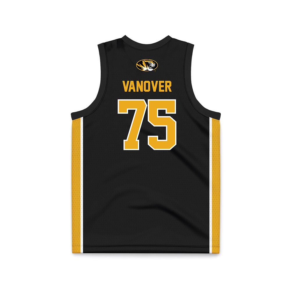 Missouri - NCAA Men's Basketball : Connor Vanover - Black Basketball Jersey