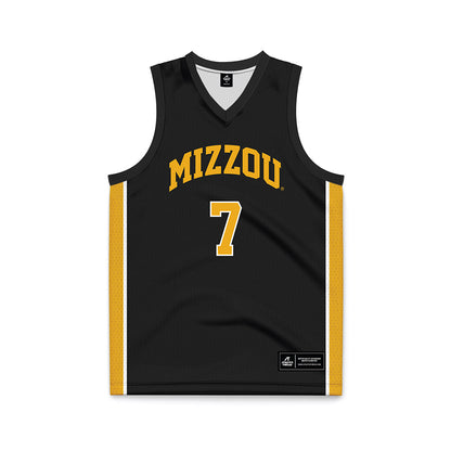 Missouri - NCAA Men's Basketball : Trent Burns - Black Basketball Jersey-0