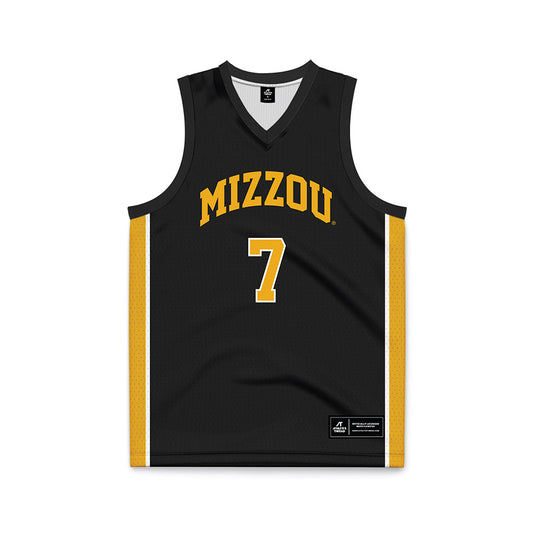 Missouri - NCAA Men's Basketball : Trent Burns - Black Basketball Jersey-0