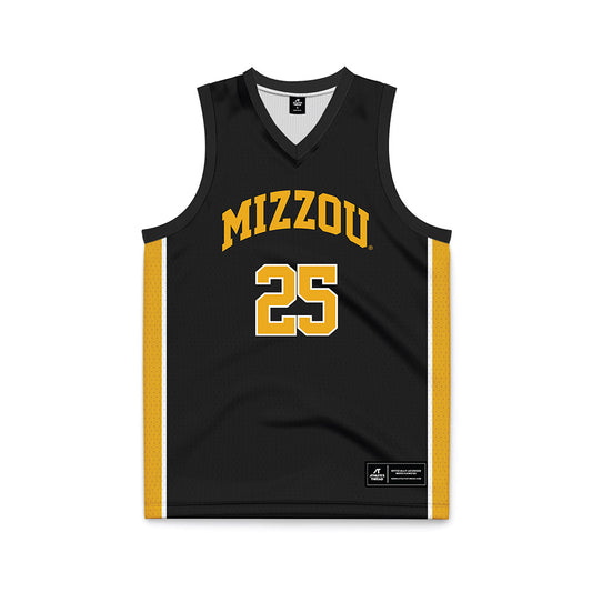 Missouri - NCAA Men's Basketball : Mark Mitchell - Black Basketball Jersey-0