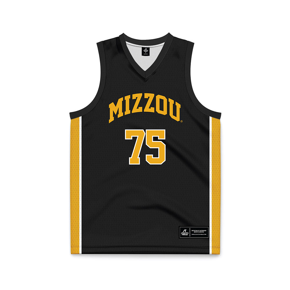 Missouri - NCAA Men's Basketball : Connor Vanover - Black Basketball Jersey