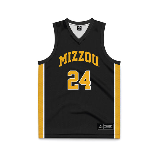 Missouri - NCAA Women's Basketball : Sydney Mains - Black Basketball Jersey-0