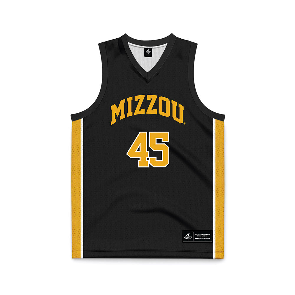 Missouri - NCAA Men's Basketball : Mark Majak - Black Basketball Jersey