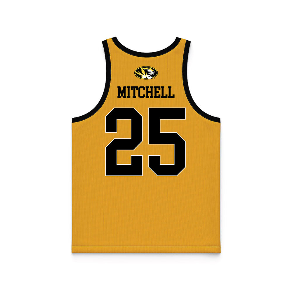 Missouri - NCAA Men's Basketball : Mark Mitchell - Gold Basketball Jersey-1