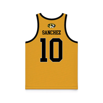 Missouri - NCAA Men's Basketball : Jeremy Sanchez - Gold Basketball Jersey-1