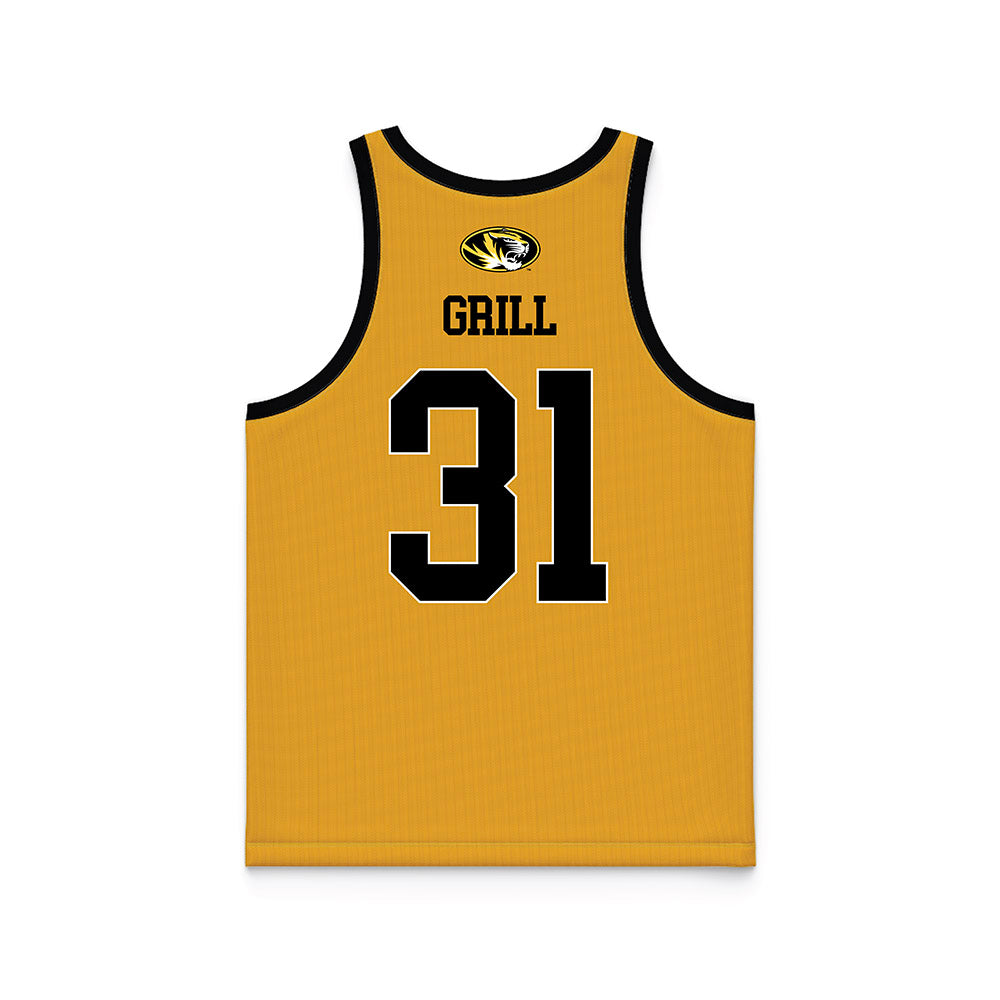 Missouri - NCAA Men's Basketball : Caleb Grill - Gold Basketball Jersey