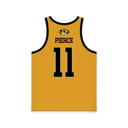Missouri - NCAA Men's Basketball : Trent Pierce - Gold Basketball Jersey-1