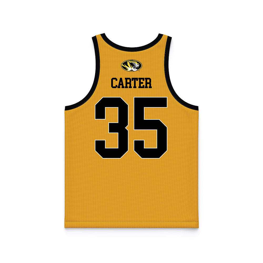 Missouri - NCAA Men's Basketball : Noah Carter - Gold Basketball Jersey