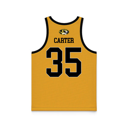 Missouri - NCAA Men's Basketball : Noah Carter - Gold Basketball Jersey