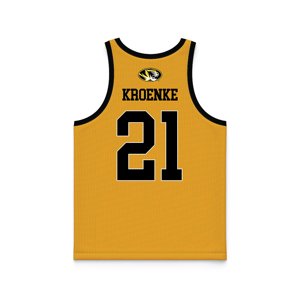 Missouri - NCAA Women's Basketball : Averi Kroenke - Gold Basketball Jersey