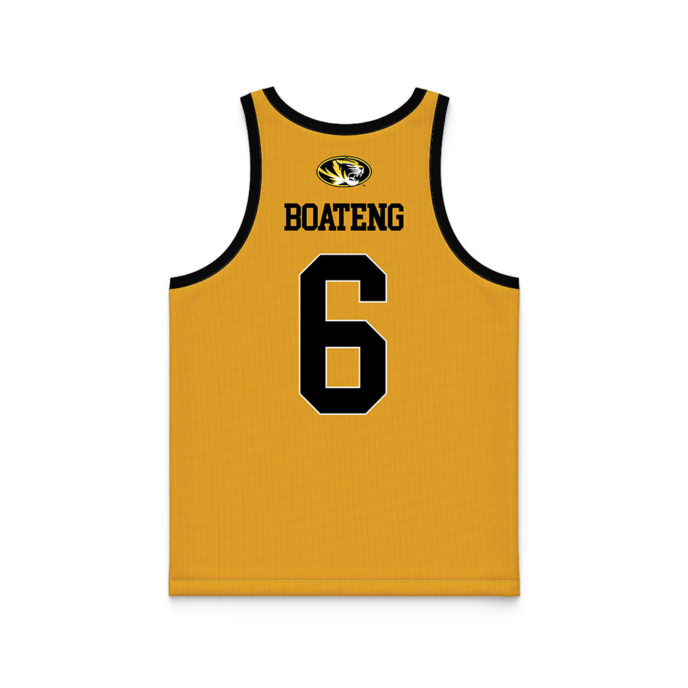 Missouri - NCAA Men's Basketball : Annor boateng - Gold Basketball Jersey-1