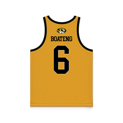 Missouri - NCAA Men's Basketball : Annor boateng - Gold Basketball Jersey-1