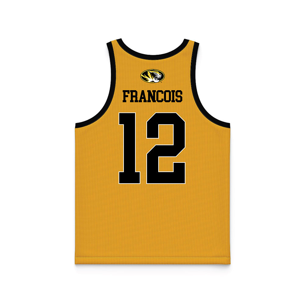 Missouri - NCAA Men's Basketball : Jackson Francois - Gold Basketball Jersey