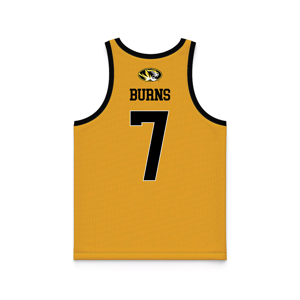 Missouri - NCAA Men's Basketball : Trent Burns - Gold Basketball Jersey-1