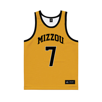 Missouri - NCAA Men's Basketball : Trent Burns - Gold Basketball Jersey-0