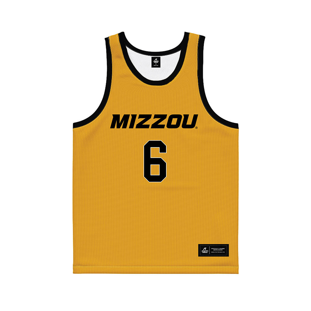 Missouri - NCAA Men's Basketball : Annor boateng - Gold Basketball Jersey-0