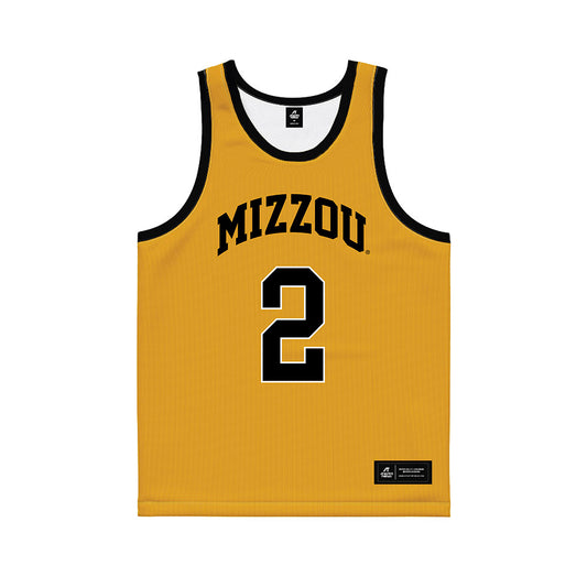Missouri - NCAA Women's Basketball : saniah tyler - Gold Basketball Jersey-0