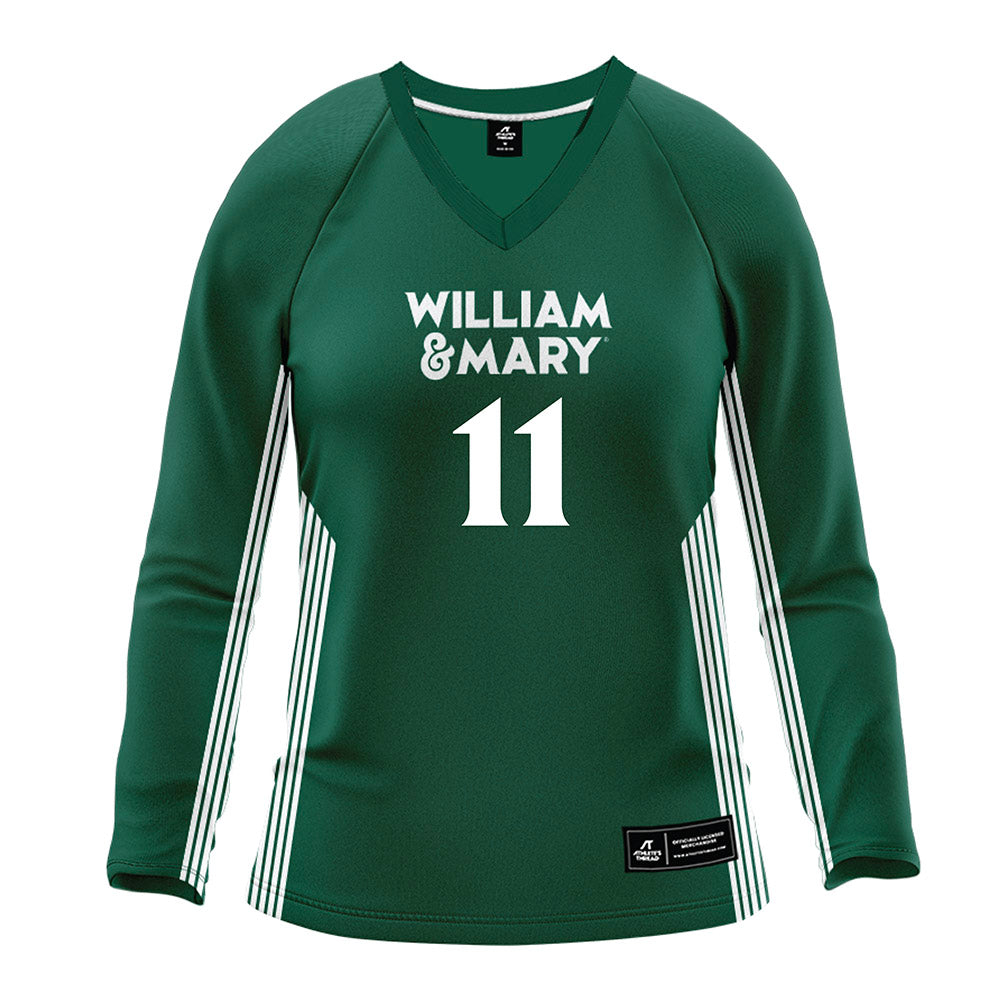 William & Mary - NCAA Women's Volleyball : Avery Horejsi - Green Volleyball Jersey-0