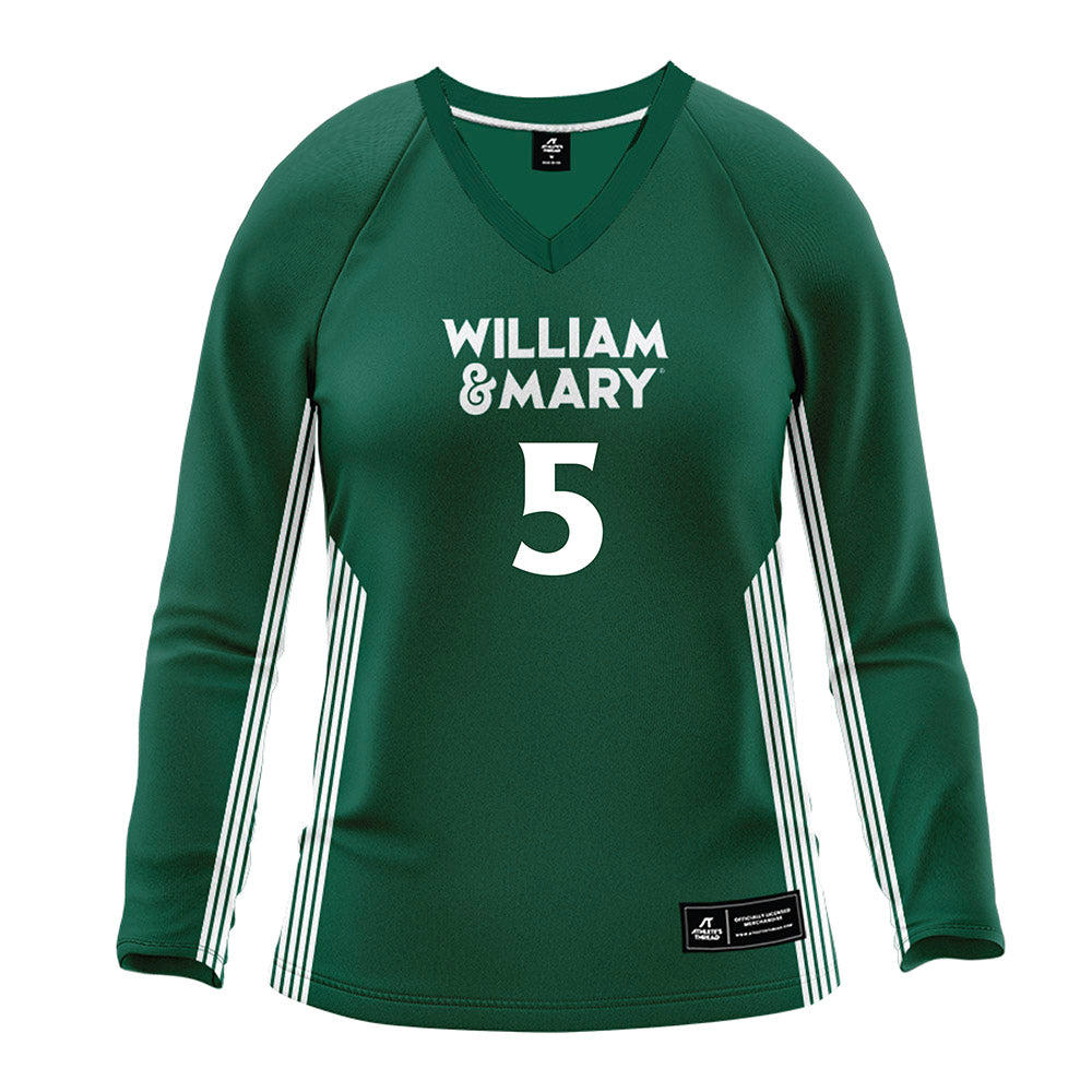 William & Mary - NCAA Women's Volleyball : Shylah Swope - Green Volleyball Jersey-0
