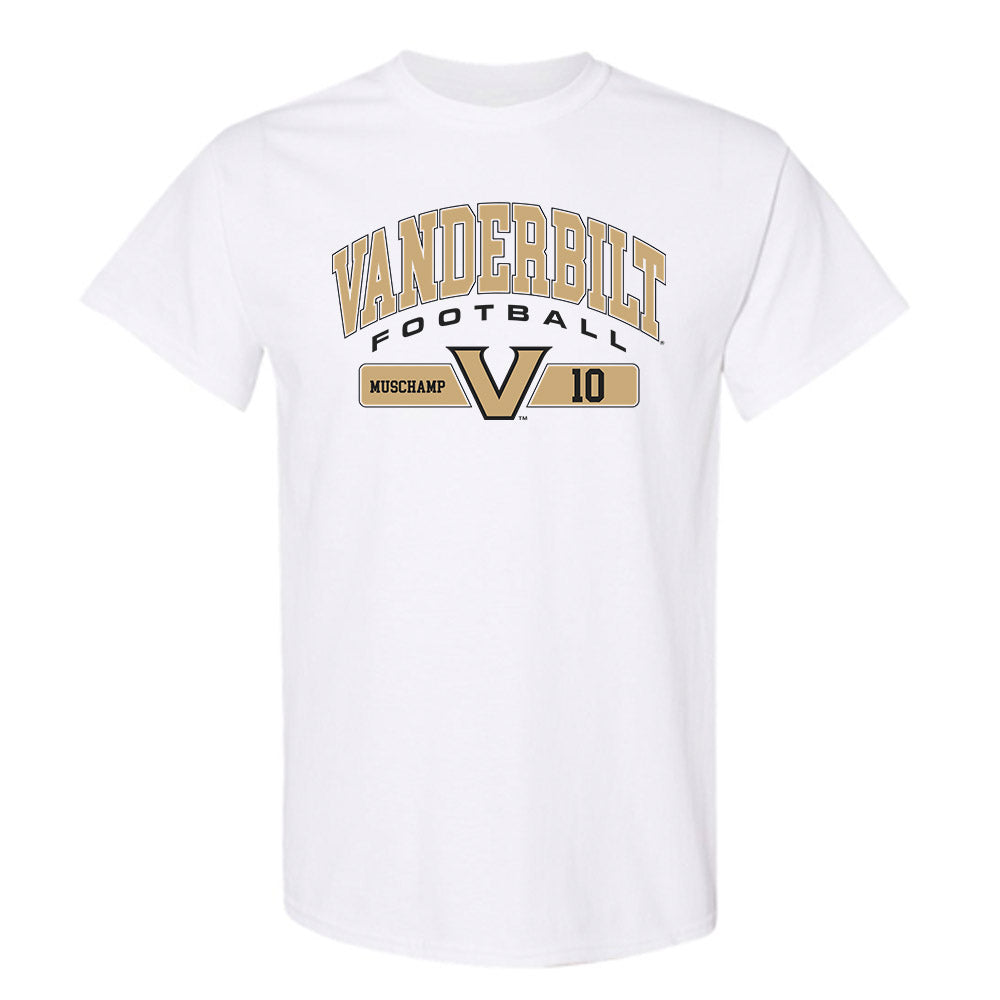 Vanderbilt - NCAA Football : Whit Muschamp - Classic Fashion Shersey T-Shirt-0
